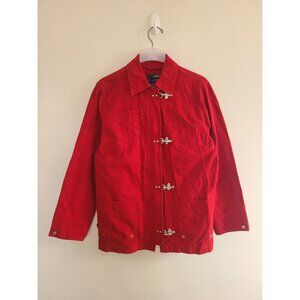 Vintage U.S.R.L. Lauren Red Fireman Lobster Clasp Marine Jacket Size L
